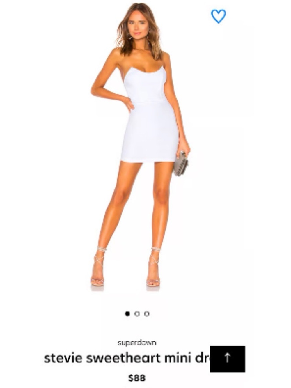 superdown White Sweetheart Strapless Mini Dress